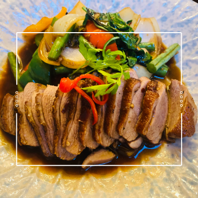 Duck with Hot Thai Basil Sauce